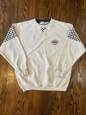 Vintage 90s NASCAR Checkered Flag Sweatshirt